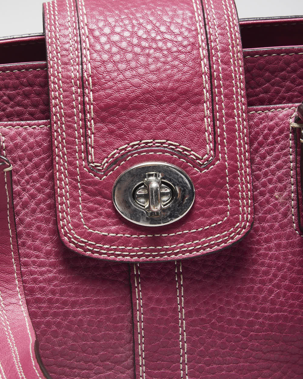 Vintage Y2k 00s Coach Pink Leather Handbag