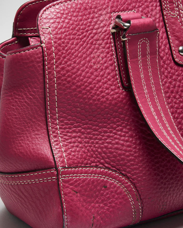 Vintage Y2k 00s Coach Pink Leather Handbag
