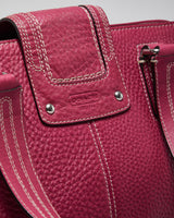 Vintage Y2k 00s Coach Pink Leather Handbag