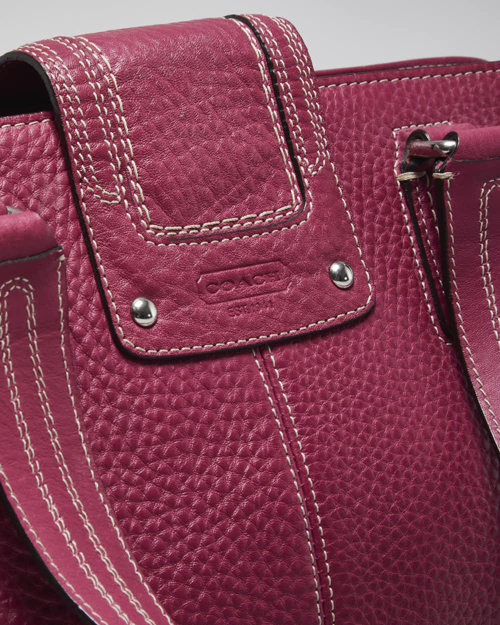 Vintage Y2k 00s Coach Pink Leather Handbag