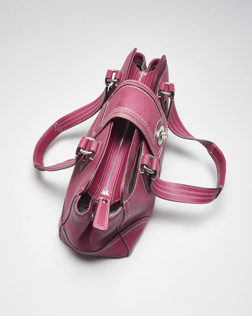 Vintage Y2k 00s Coach Pink Leather Handbag