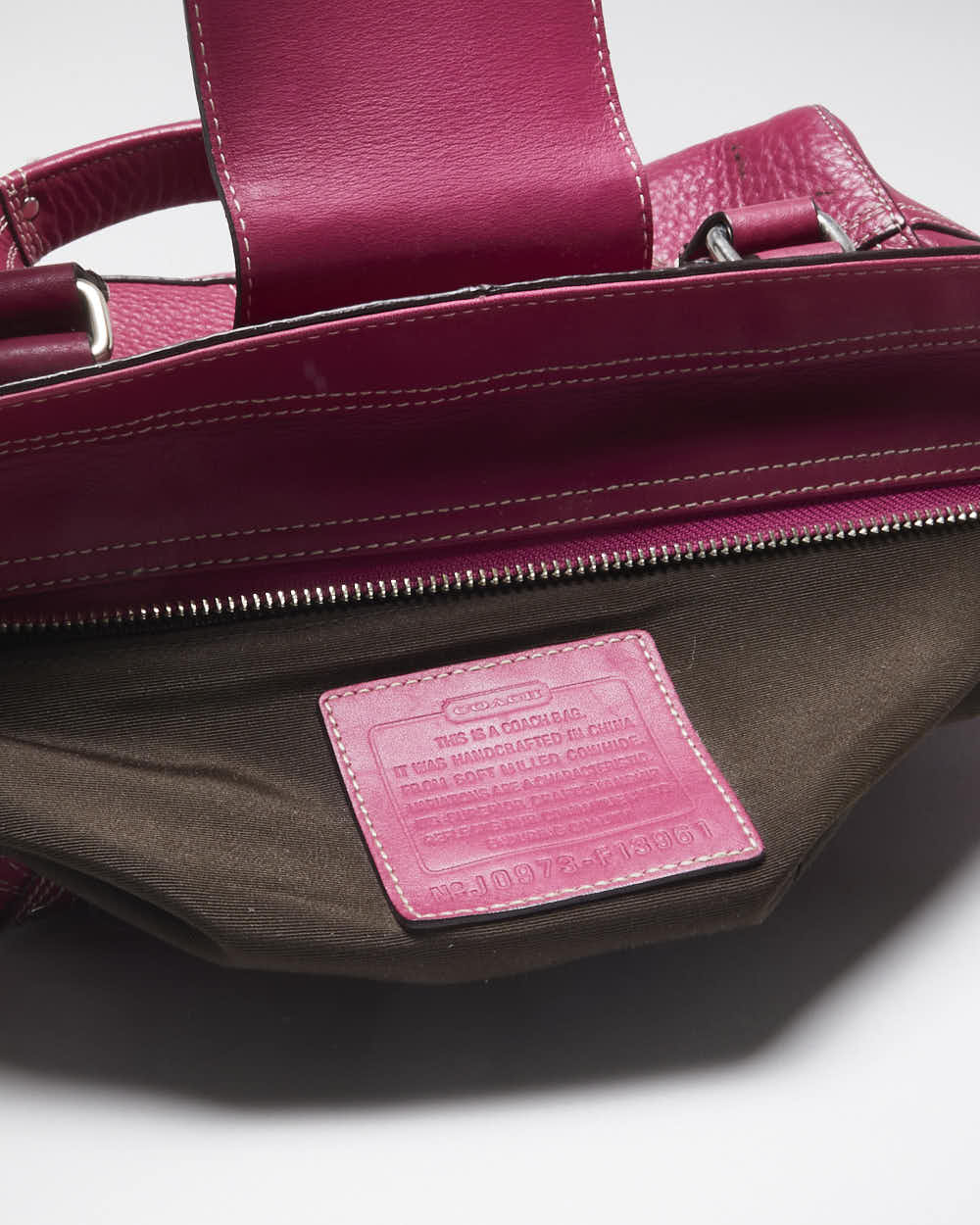 Vintage Y2k 00s Coach Pink Leather Handbag