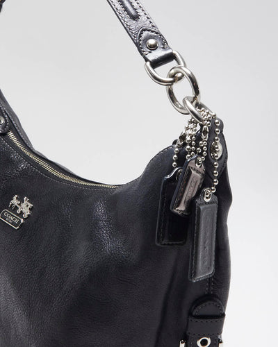 Vintage Y2k 00s Coach Black Leather Handbag