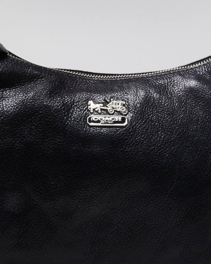 Vintage Y2k 00s Coach Black Leather Handbag