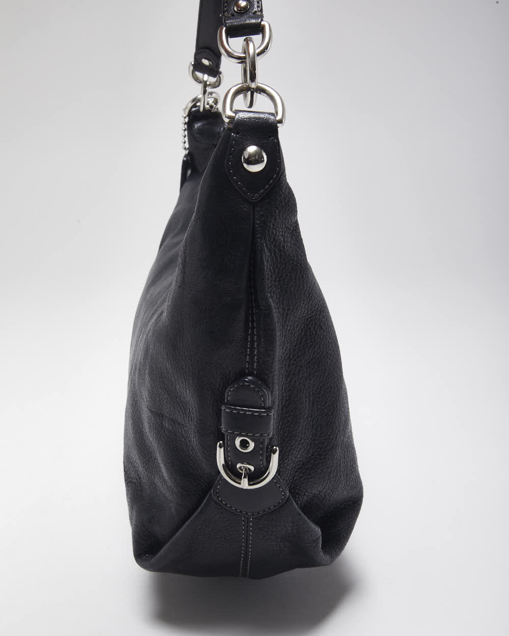 Vintage Y2k 00s Coach Black Leather Handbag