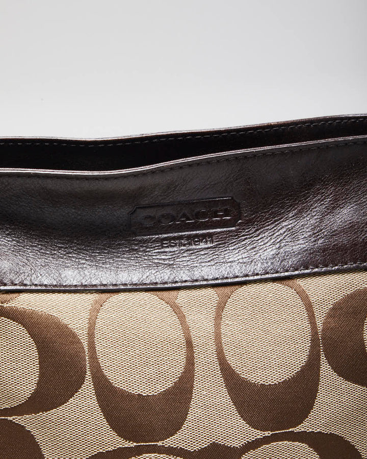 Vintage Y2k 00s Coach Brown Monogram Handbag