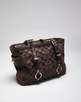 Vintage Y2k 00s Coach Monogram Brown Handbag