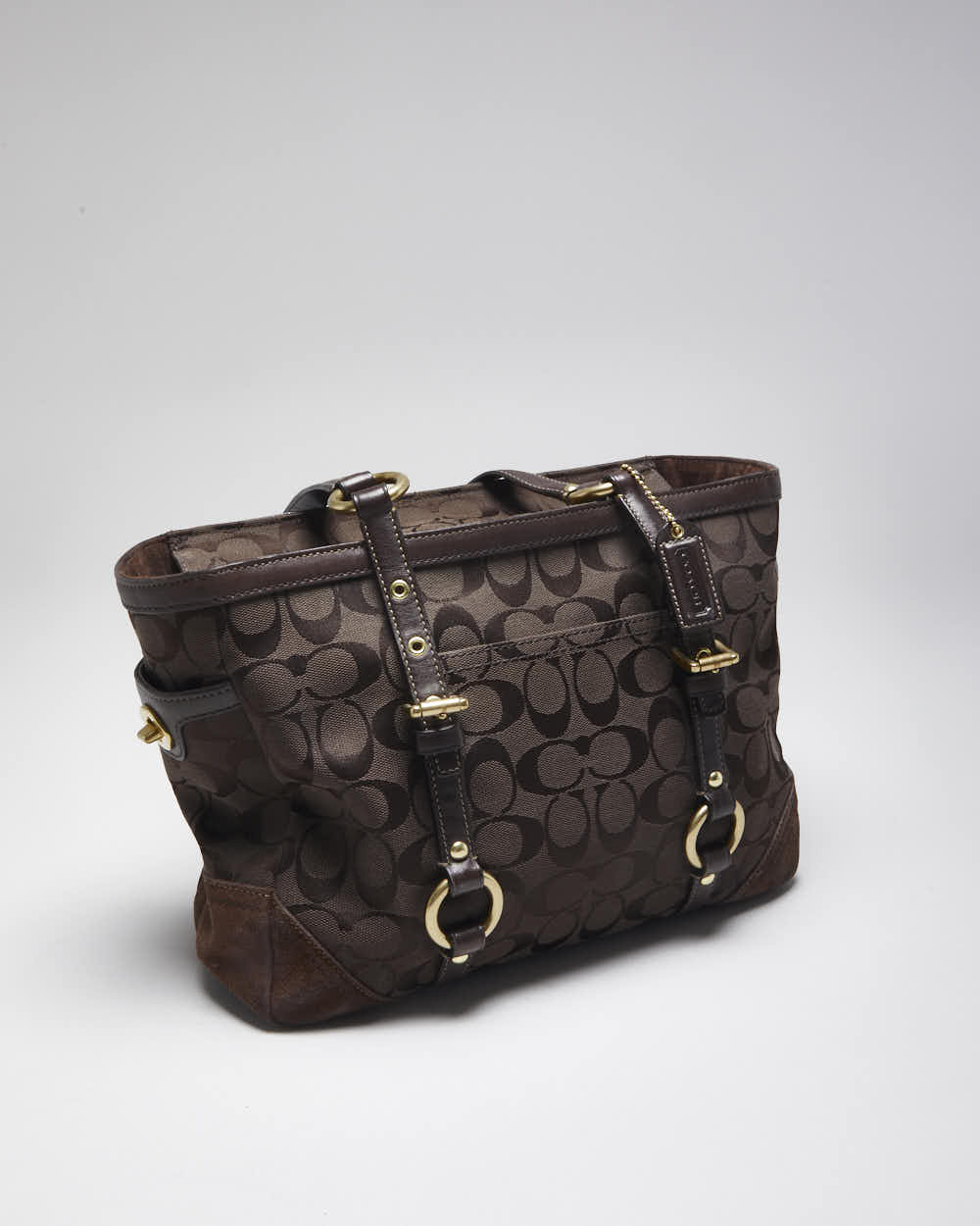 Vintage Y2k 00s Coach Monogram Brown Handbag