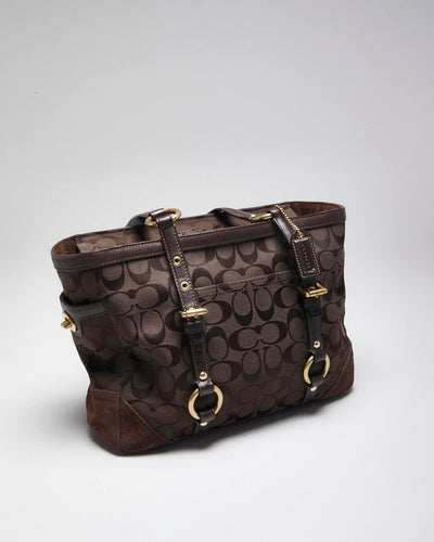 Vintage Y2k 00s Coach Monogram Brown Handbag