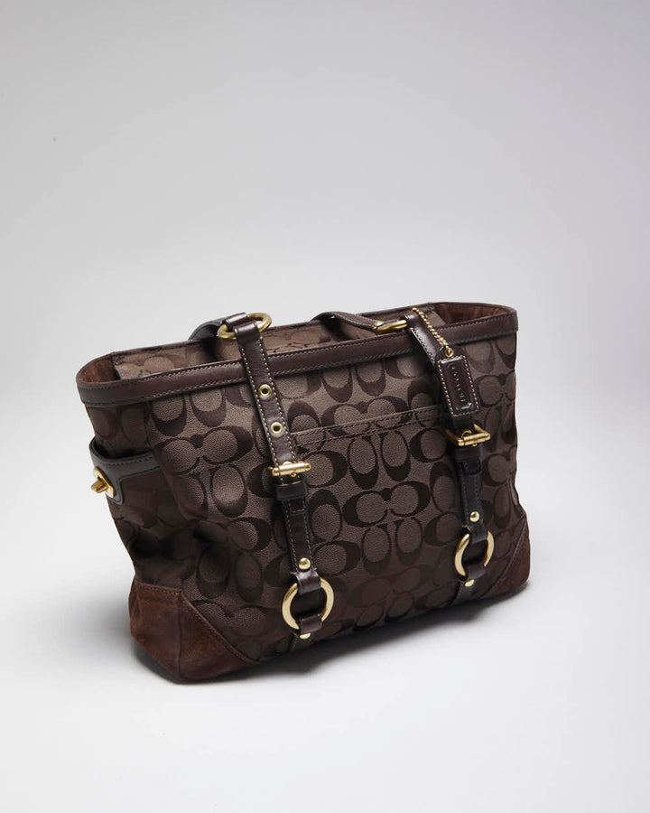 Vintage Y2k 00s Coach Monogram Brown Handbag