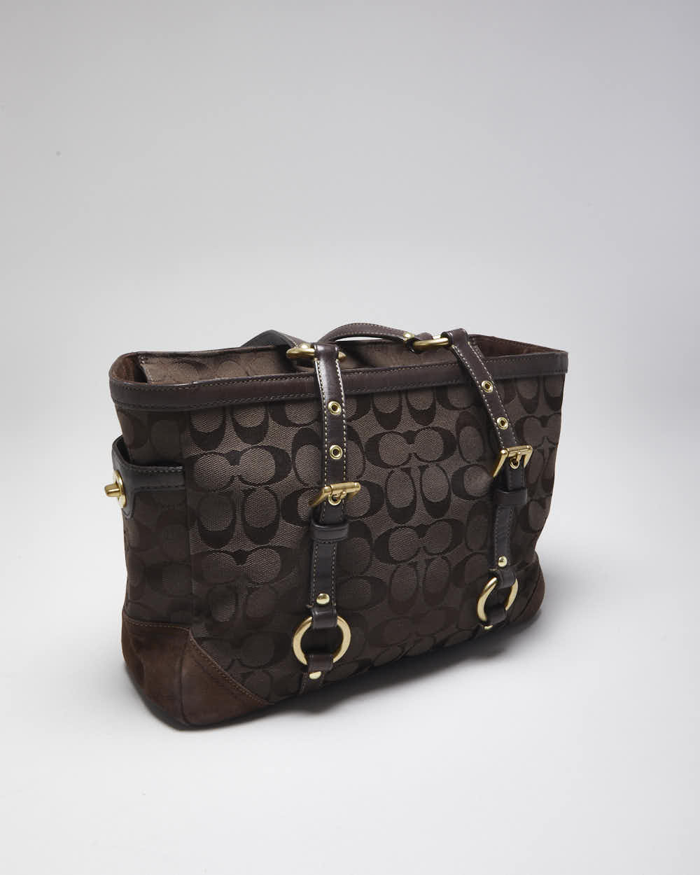 Vintage Y2k 00s Coach Monogram Brown Handbag