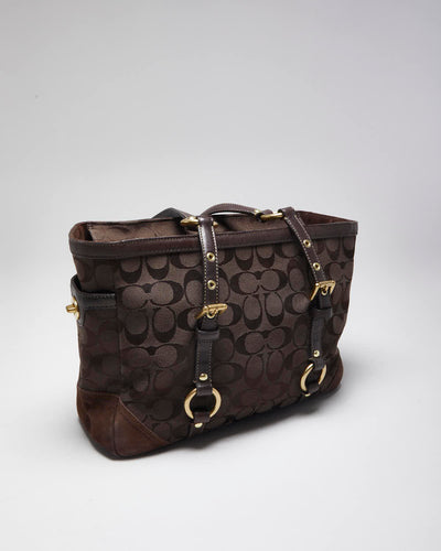 Vintage Y2k 00s Coach Monogram Brown Handbag