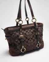 Vintage Y2k 00s Coach Monogram Brown Handbag