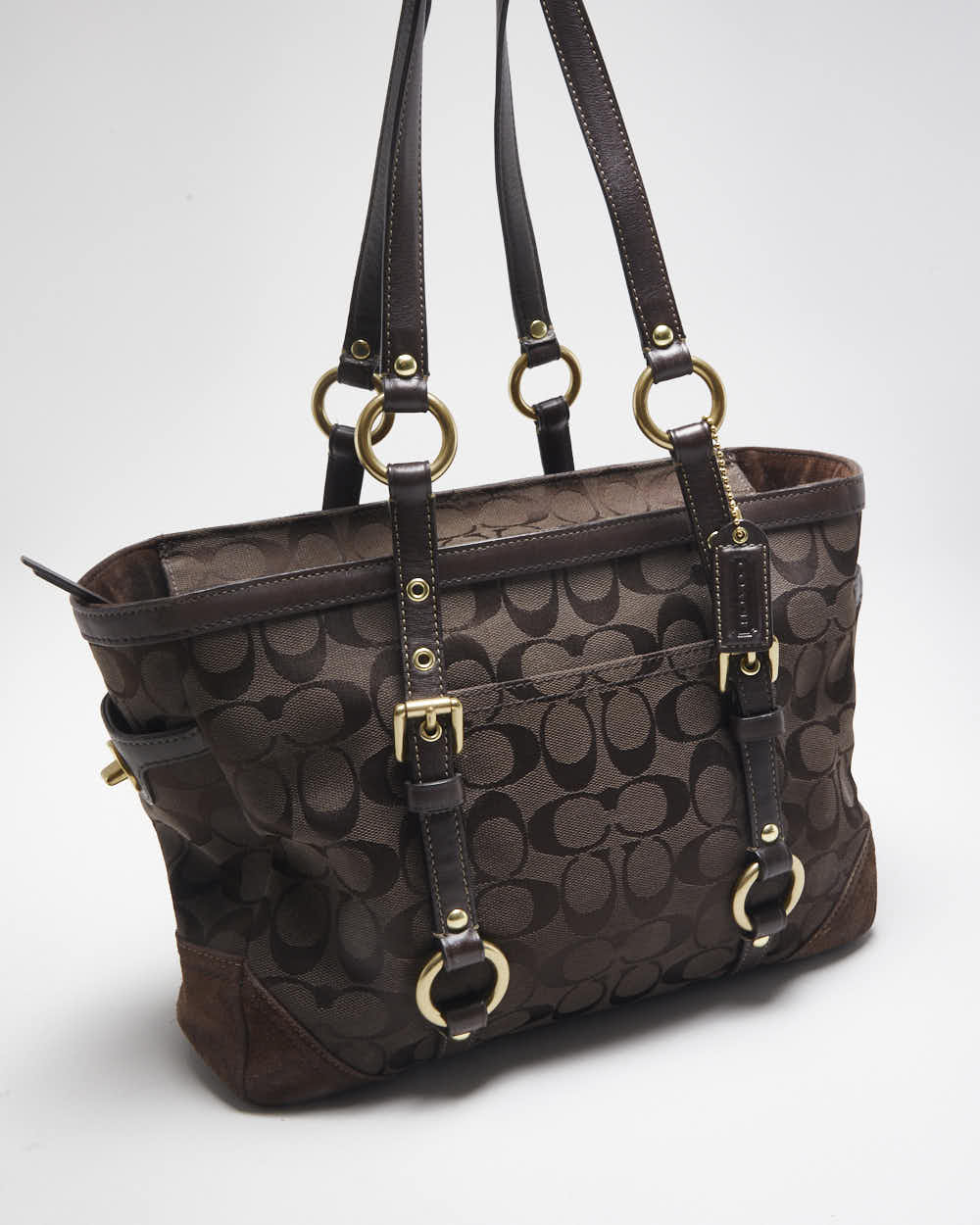 Vintage Y2k 00s Coach Monogram Brown Handbag