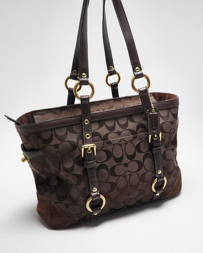 Vintage Y2k 00s Coach Monogram Brown Handbag