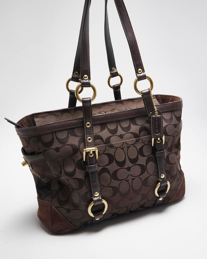 Vintage Y2k 00s Coach Monogram Brown Handbag