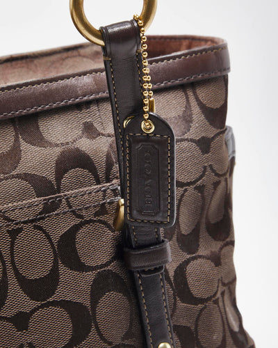 Vintage Y2k 00s Coach Monogram Brown Handbag