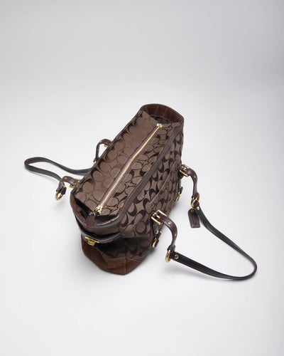 Vintage Y2k 00s Coach Monogram Brown Handbag