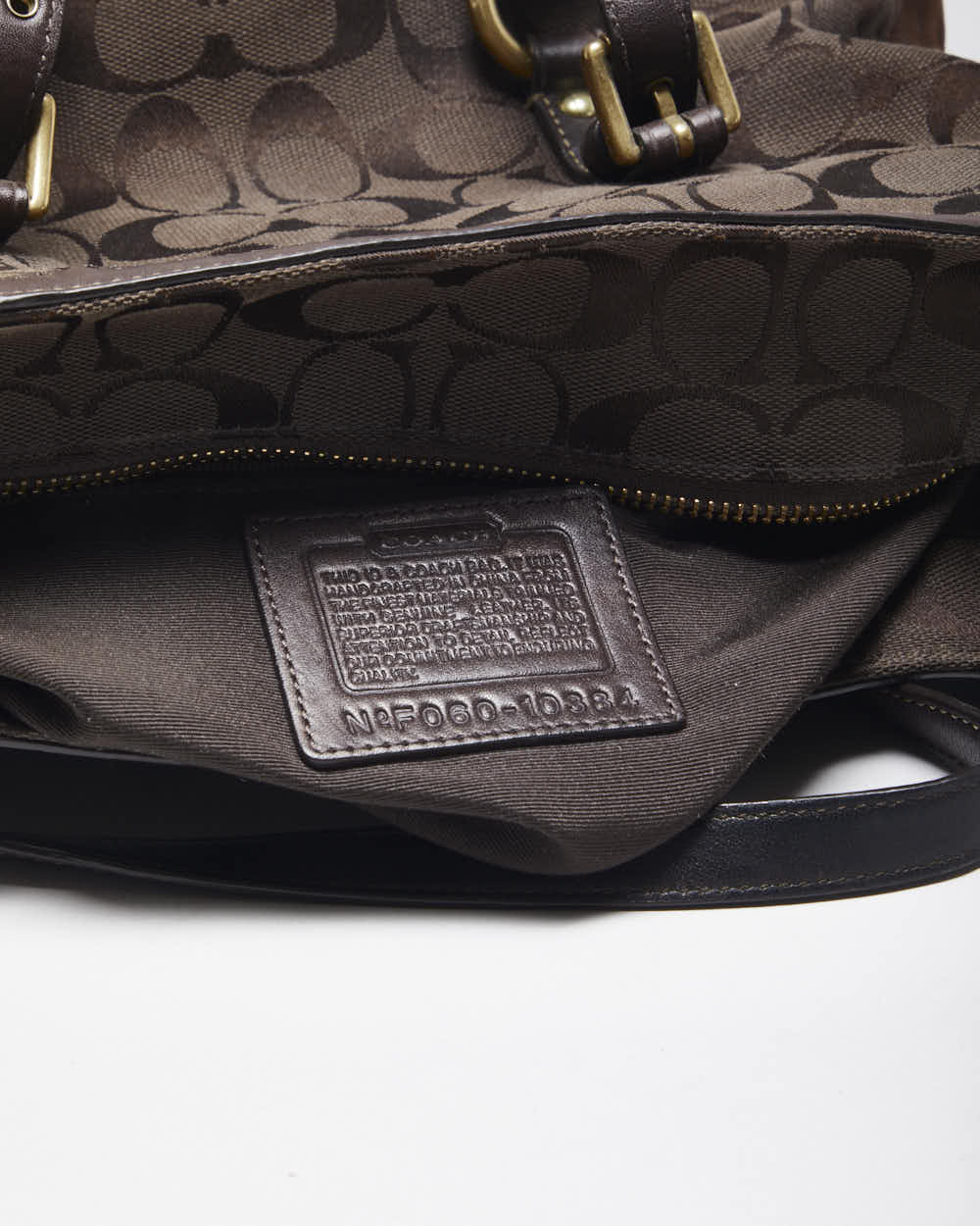 Vintage Y2k 00s Coach Monogram Brown Handbag