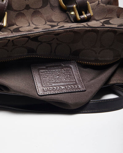 Vintage Y2k 00s Coach Monogram Brown Handbag