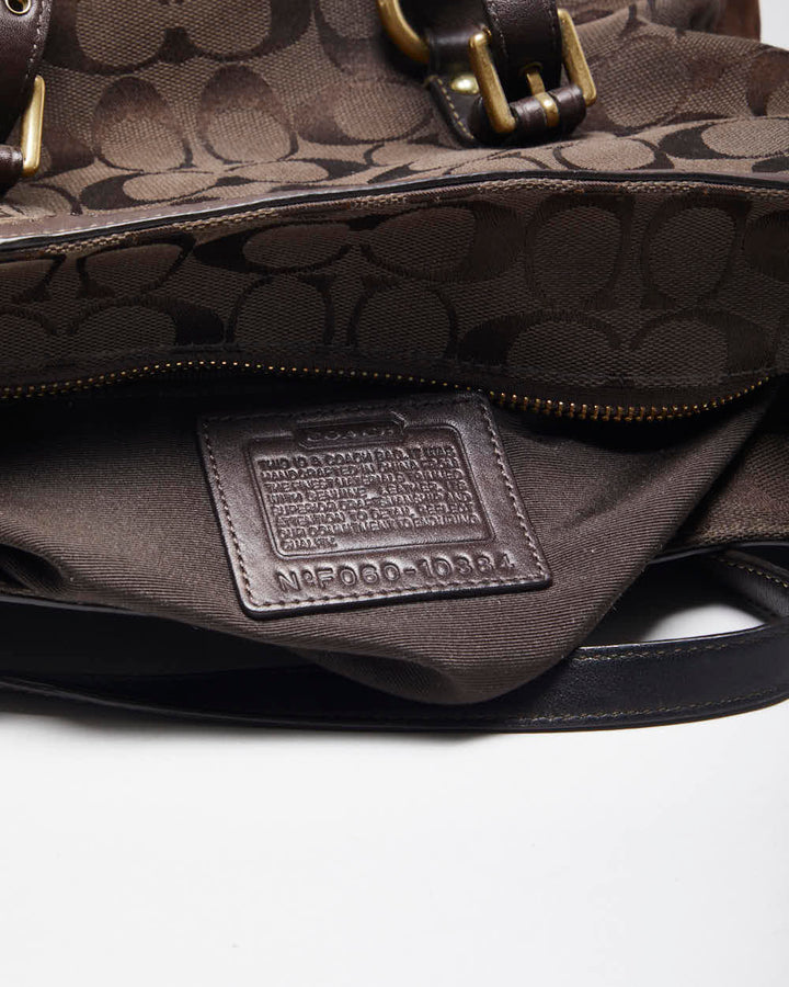 Vintage Y2k 00s Coach Monogram Brown Handbag