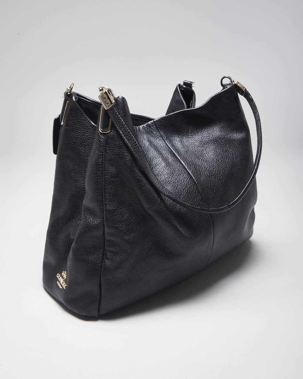 Vintage Coach Black Leather Handbag