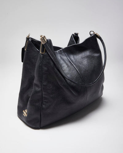 Vintage Coach Black Leather Handbag