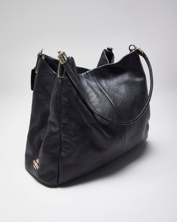 Vintage Coach Black Leather Handbag