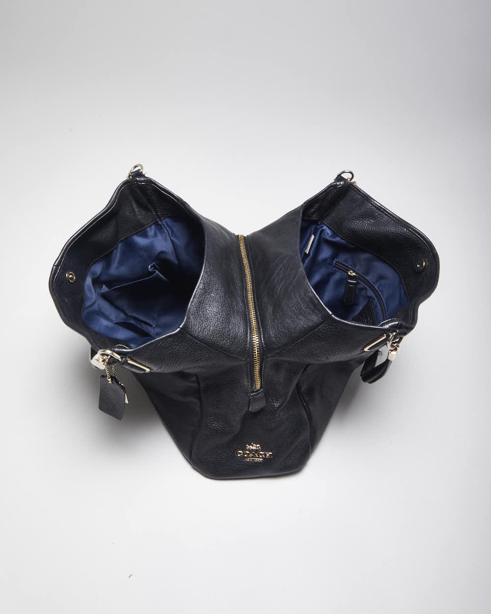 Vintage Coach Black Leather Handbag