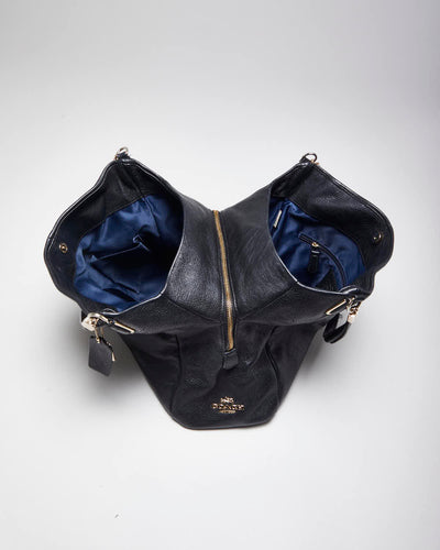 Vintage Coach Black Leather Handbag
