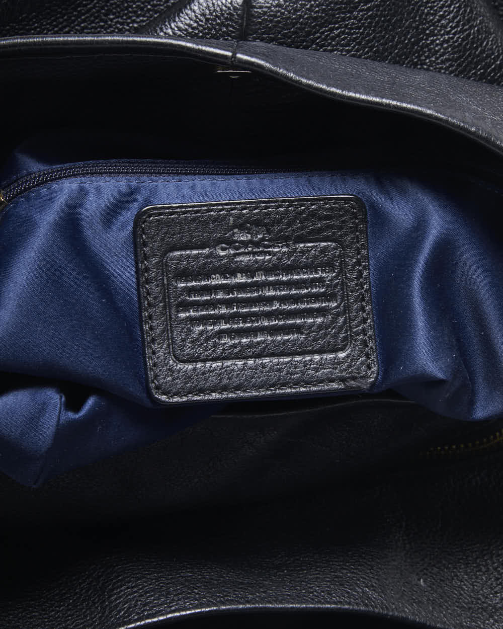 Vintage Coach Black Leather Handbag