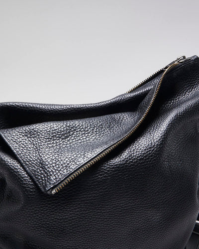 Vintage Coach Black Leather Crossbody Satchel Bag