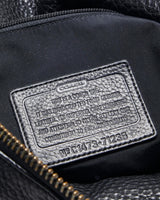 Vintage Coach Black Leather Crossbody Satchel Bag
