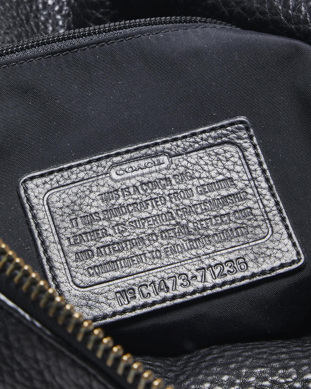 Vintage Coach Black Leather Crossbody Satchel Bag