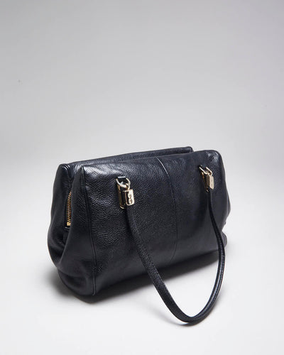 Vintage Y2k 00s Coach Black Leather Cross-body Bag