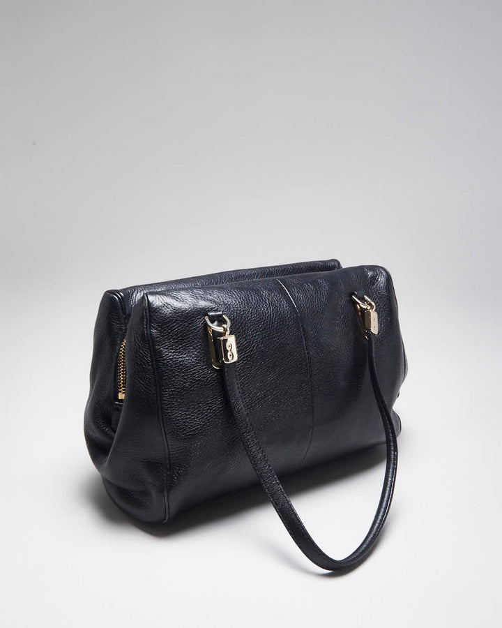 Vintage Y2k 00s Coach Black Leather Cross-body Bag