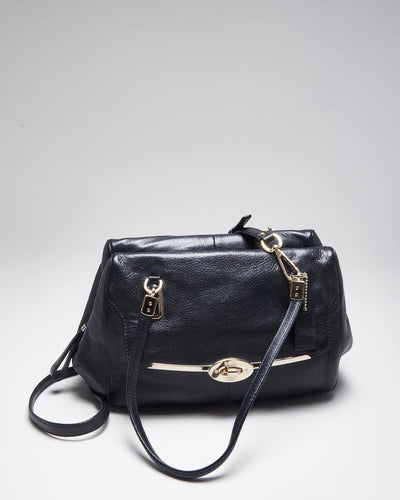 Vintage Y2k 00s Coach Black Leather Cross-body Bag