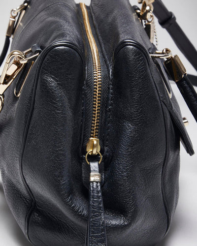 Vintage Y2k 00s Coach Black Leather Cross-body Bag