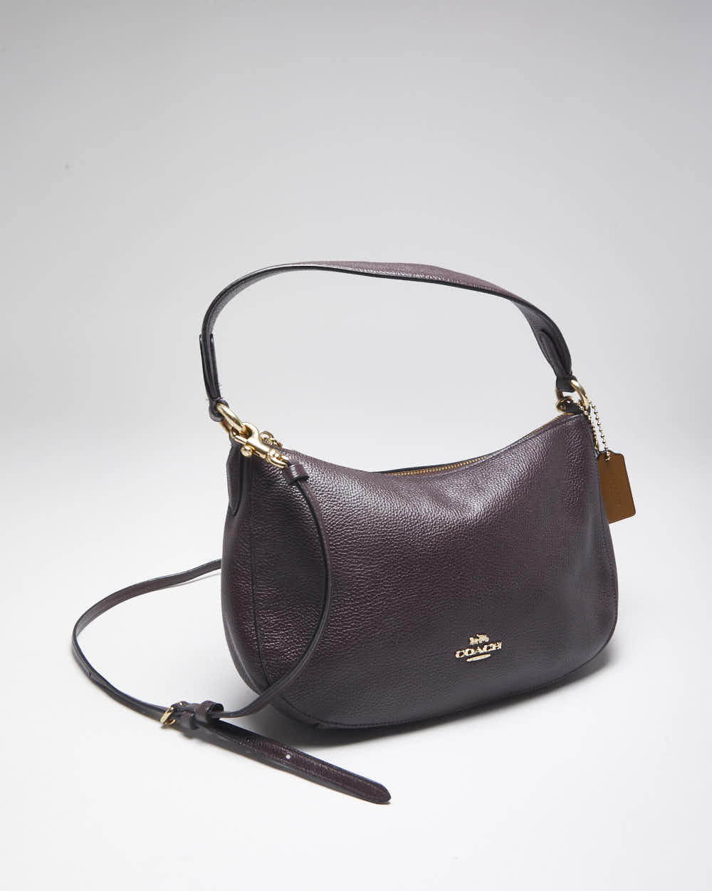 Vintage Coach Wine Leather Handbag