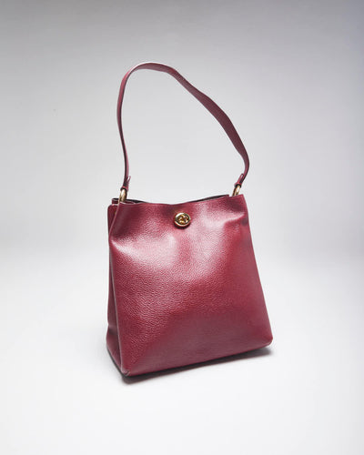 Vintage Coach Red Leather Handbag