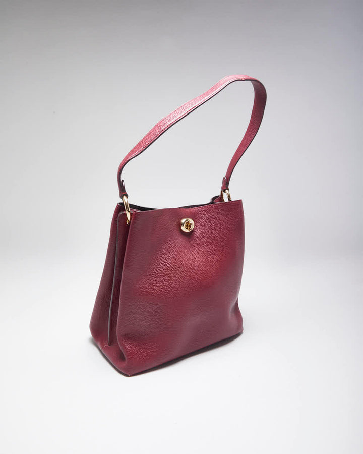 Vintage Coach Red Leather Handbag