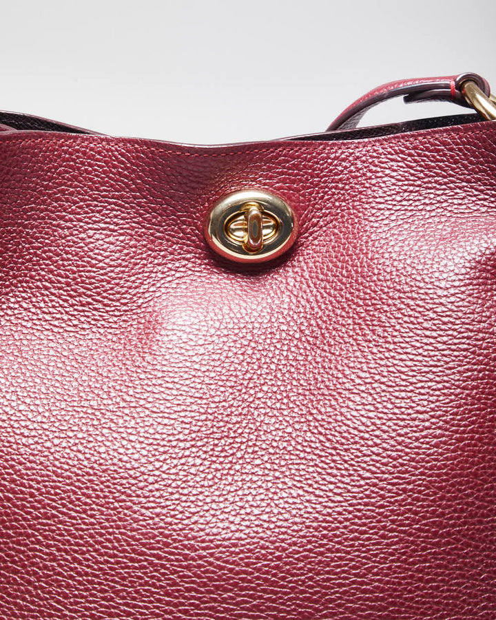 Vintage Coach Red Leather Handbag
