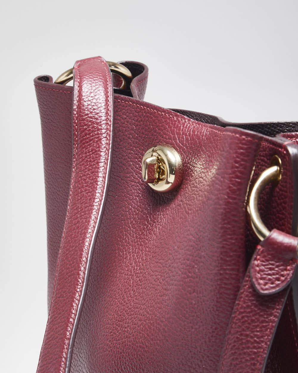 Vintage Coach Red Leather Handbag