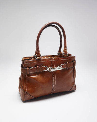 Vintage Coach Brown Leather Handbag