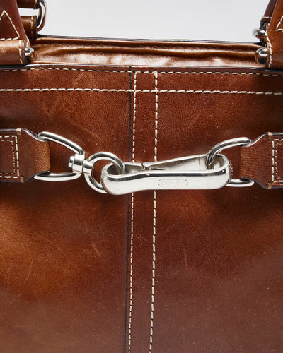 Vintage Coach Brown Leather Handbag
