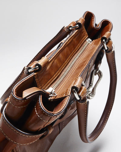 Vintage Coach Brown Leather Handbag