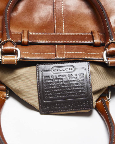 Vintage Coach Brown Leather Handbag