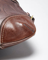 Vintage Coach Brown Monogram Leather Handbag