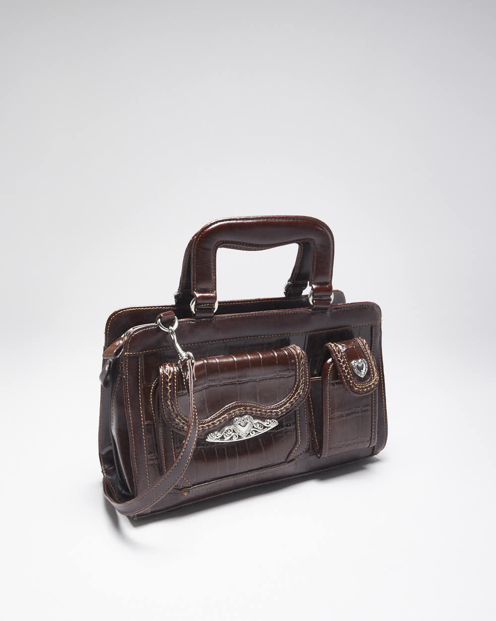Vintage Brown Leather Shoulder Bag