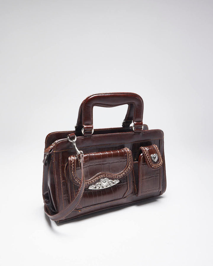 Vintage Brown Leather Shoulder Bag